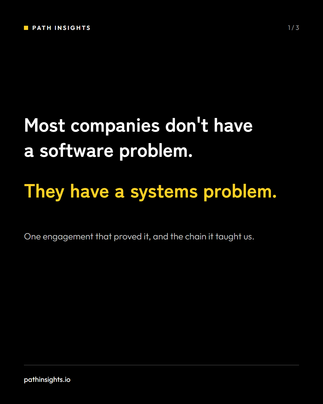 Systems-problem carousel cover: security, systems and reporting form one chain.